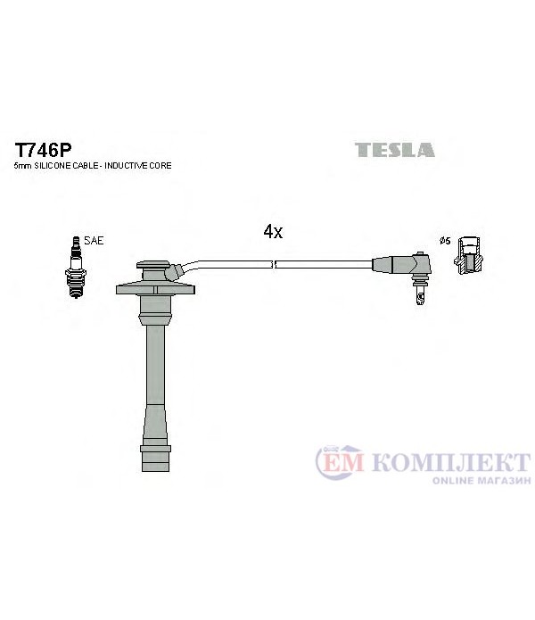 КАБЕЛИ СВЕЩИ TOYOTA COROLLA WAGON (1992-) 1.8 16V 4WD - TESLA