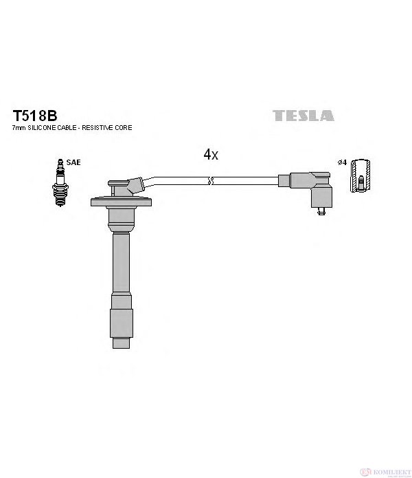 КАБЕЛИ СВЕЩИ TOYOTA AVENSIS STATION WAGON (1997-) 1.8 - TESLA