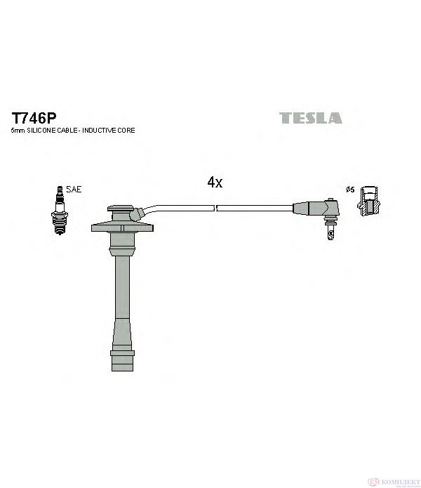 КАБЕЛИ СВЕЩИ TOYOTA COROLLA LIFTBACK (1992-) 1.8 GT - TESLA