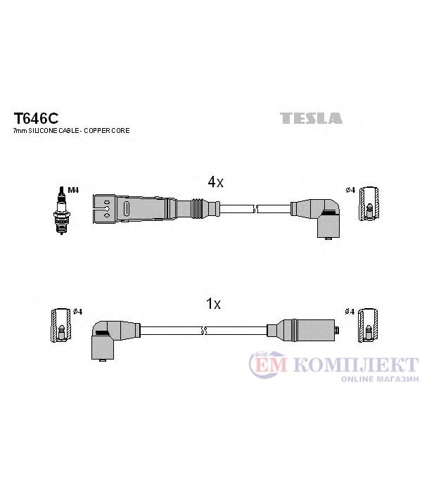КАБЕЛИ СВЕЩИ VOLKSWAGEN POLO (1981-) 1.0 - TESLA