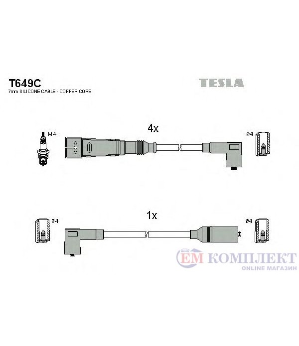 КАБЕЛИ СВЕЩИ VOLKSWAGEN VENTO (1991-) 1.4 - TESLA