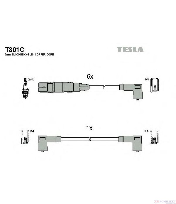 КАБЕЛИ СВЕЩИ VOLKSWAGEN VENTO (1991-) 2.8 VR6 - TESLA