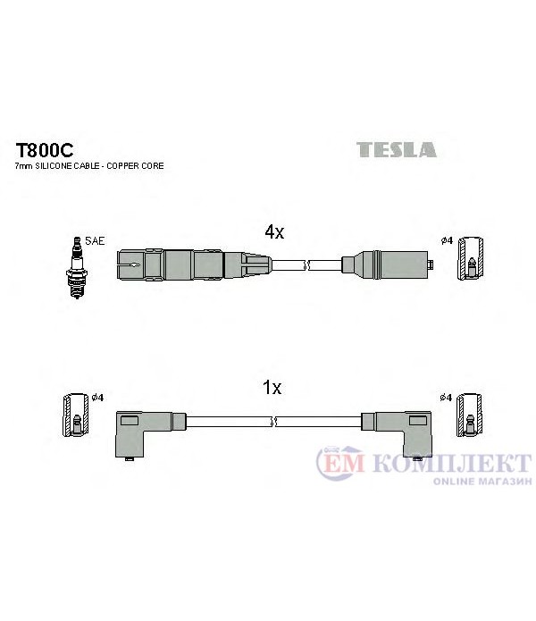 КАБЕЛИ СВЕЩИ VOLKSWAGEN GOLF III VARIANT (1993-) 1.6 - TESLA