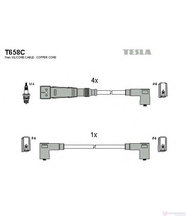 КАБЕЛИ СВЕЩИ VOLKSWAGEN POLO (1994-) 60 1.4 - TESLA