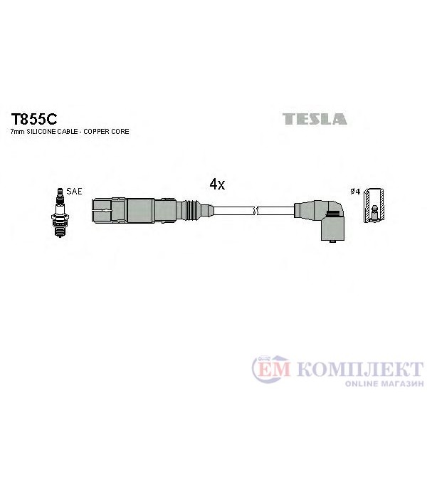 КАБЕЛИ СВЕЩИ VOLKSWAGEN BORA (1998-) 2.0 - TESLA