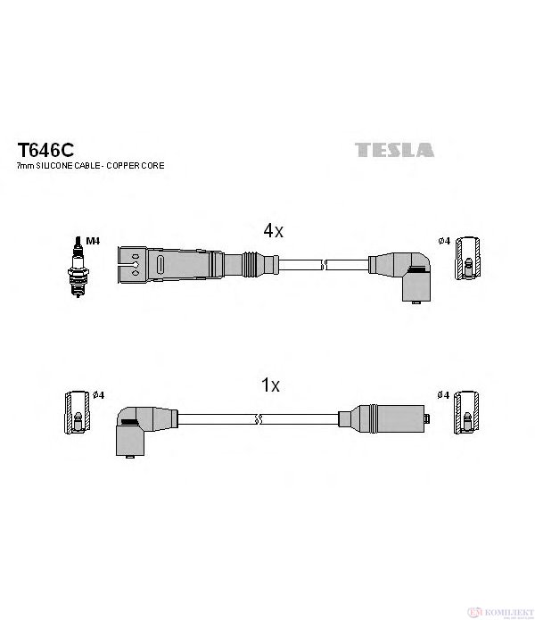 КАБЕЛИ СВЕЩИ VOLKSWAGEN POLO (1992-) 1.0 - TESLA