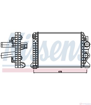 РАДИАТОР ИНТЕРКУЛЕР MERCEDES ATEGO (1998-) 814, 814 L - NISSENS