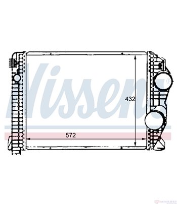 РАДИАТОР ИНТЕРКУЛЕР MERCEDES ATEGO (1998-) 1215 K - NISSENS