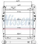 РАДИАТОР ИНТЕРКУЛЕР SCANIA 4 - SERIES (1995-) 94 L/310 - NISSENS