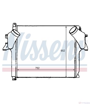 РАДИАТОР ИНТЕРКУЛЕР MERCEDES ACTROS (1996-) 2648,2648 L - NISSENS