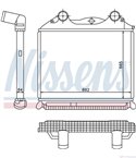 РАДИАТОР ИНТЕРКУЛЕР MAN TGA (2000-) 26.480 FDK, FDLK - NISSENS