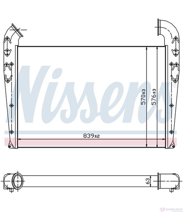 РАДИАТОР ИНТЕРКУЛЕР SCANIA 4 - SERIES (1995-) 144 G/530 - NISSENS