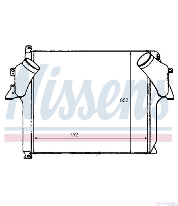 РАДИАТОР ИНТЕРКУЛЕР MERCEDES ACTROS MP2 / MP3 (2002-) 2654 S, LS - NISSENS