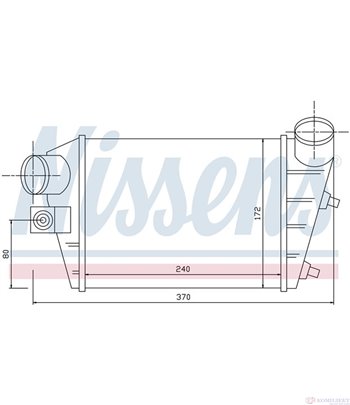 РАДИАТОР ИНТЕРКУЛЕР ALFA ROMEO 147 (2001-) 1.9 JTD 16V - NISSENS