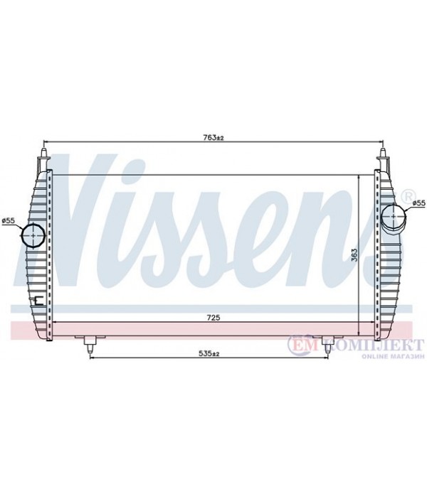 РАДИАТОР ИНТЕРКУЛЕР CITROEN C5 (2008-) 2.2 HDi - NISSENS