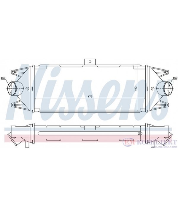 РАДИАТОР ИНТЕРКУЛЕР IVECO DAILY II (1999-) 35S9V,35C9V - NISSENS