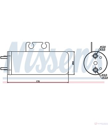 ДЕХИДРАТОР КЛИМАТИК PEUGEOT 206 SW (2002-) 1.6 HDi 110 - NISSENS