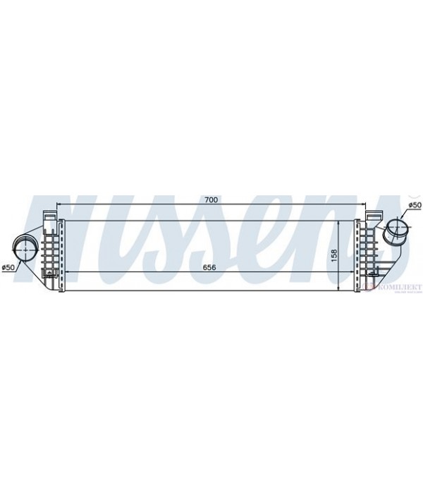 РАДИАТОР ИНТЕРКУЛЕР VOLVO V50 (2004-) 2.0 FlexFuel - NISSENS