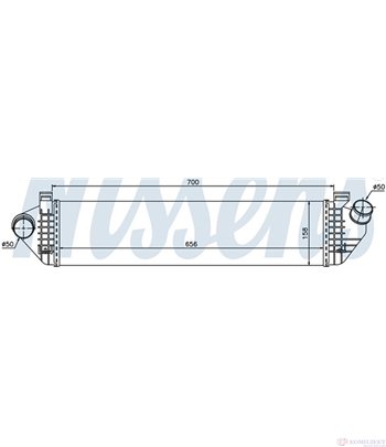 РАДИАТОР ИНТЕРКУЛЕР VOLVO C30 (2006-) 2.0 FlexFuel - NISSENS