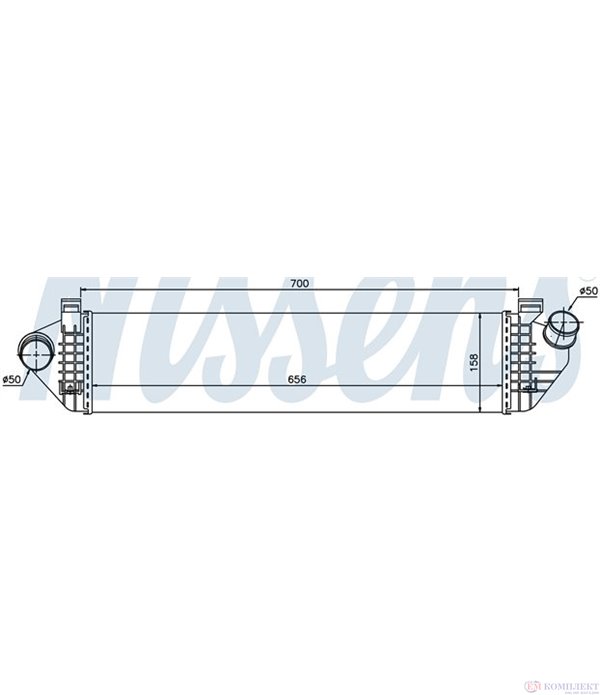 РАДИАТОР ИНТЕРКУЛЕР VOLVO C30 (2006-) 2.0 FlexFuel - NISSENS