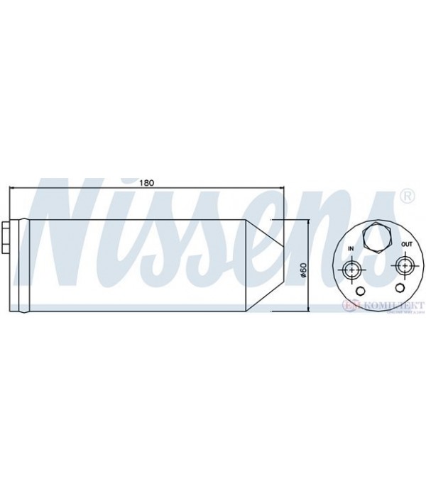 ДЕХИДРАТОР КЛИМАТИК VOLVO V70 II COMBI (2000-) 2.4 Bifuel - NISSENS