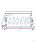 РАДИАТОР ИНТЕРКУЛЕР SAAB 9-5 COMBI (1998-) 2.3 Turbo - NISSENS