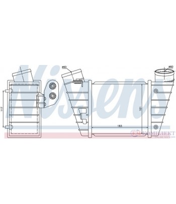 РАДИАТОР ИНТЕРКУЛЕР SEAT LEON (1999-) 1.8 T Cupra R - NISSENS