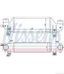 РАДИАТОР ИНТЕРКУЛЕР FORD FOCUS COMBI (1999-) 1.8 DI TDDi - NISSENS