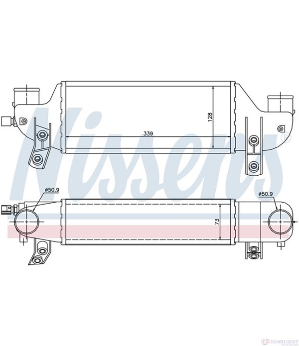 РАДИАТОР ИНТЕРКУЛЕР FORD FOCUS COMBI (1999-) 1.8 DI TDDi - NISSENS