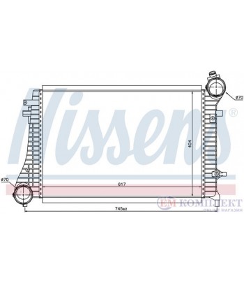 РАДИАТОР ИНТЕРКУЛЕР SEAT ALTEA (2004-) 2.0 TDI - NISSENS
