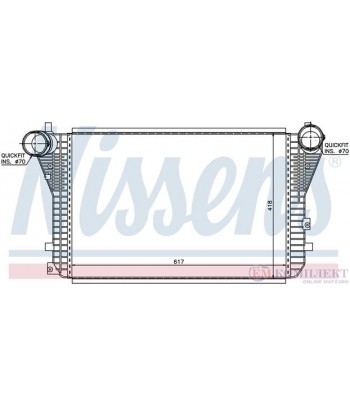 РАДИАТОР ИНТЕРКУЛЕР SEAT ALTEA (2004-) 2.0 TDI - NISSENS