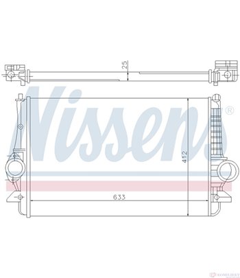 РАДИАТОР ИНТЕРКУЛЕР SEAT ALHAMBRA (1996-) 2.0 TDI - NISSENS