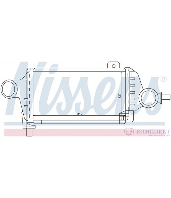 РАДИАТОР ИНТЕРКУЛЕР VAUXHALL CAVALIER MK III (1988-) 2.0 i Turbo 4x4 - NISSENS