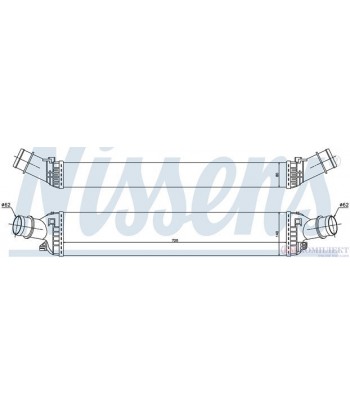 РАДИАТОР ИНТЕРКУЛЕР AUDI A4 AVANT (2008-) 1.8 TFSI - NISSENS