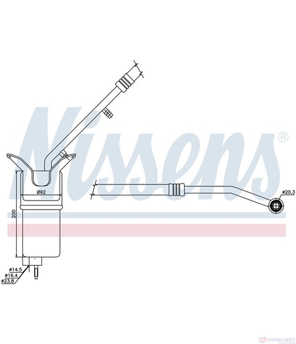 ДЕХИДРАТОР КЛИМАТИК FORD MONDEO III COMBI (2000-) 1.8 SCi - NISSENS