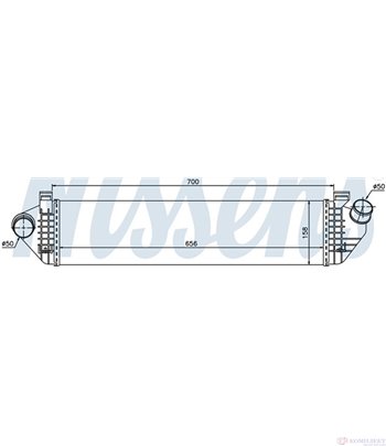РАДИАТОР ИНТЕРКУЛЕР VOLVO C70 II CABRIOLET (2006-) 2.0 D - NISSENS