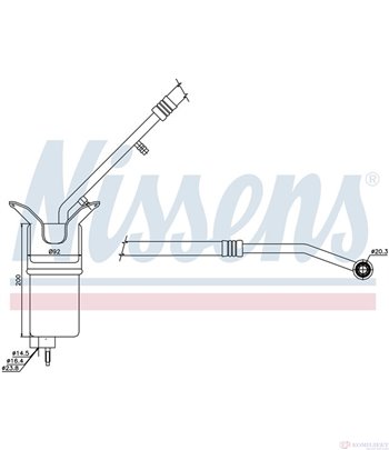 ДЕХИДРАТОР КЛИМАТИК FORD MONDEO III SEDAN (2000-) 2.0 16V TDDiTDCi - NISSENS