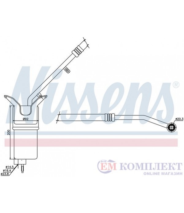 ДЕХИДРАТОР КЛИМАТИК FORD MONDEO III (2000-) 2.0 16V TDDiTDCi - NISSENS