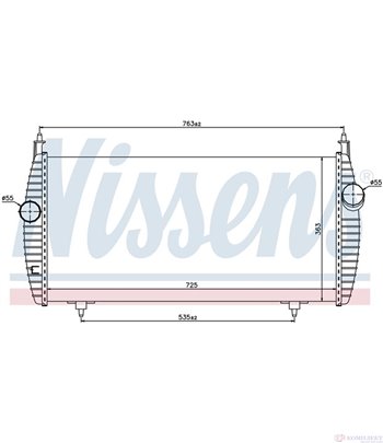 РАДИАТОР ИНТЕРКУЛЕР CITROEN C5 BREAK (2008-) 2.7 HDi - NISSENS
