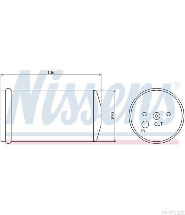 ДЕХИДРАТОР КЛИМАТИК CHRYSLER NEON II (1999-) 2.0 16V RT - NISSENS