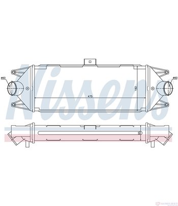 РАДИАТОР ИНТЕРКУЛЕР IVECO DAILY III (2006-) 40C14,40S14 - NISSENS