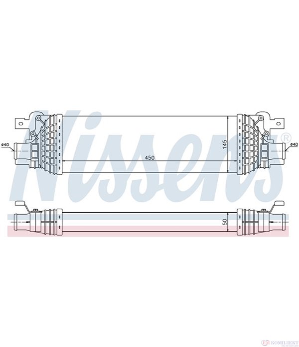 РАДИАТОР ИНТЕРКУЛЕР FORD FUSION (2002-) 1.4 TDCi - NISSENS