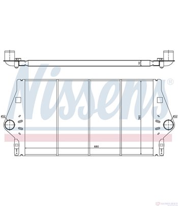 РАДИАТОР ИНТЕРКУЛЕР RENAULT ESPACE IV (2002-) 2.2 dCi - NISSENS