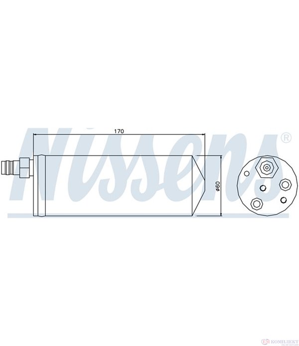 ДЕХИДРАТОР КЛИМАТИК NISSAN INTERSTAR (2002-) dCi 120 - NISSENS