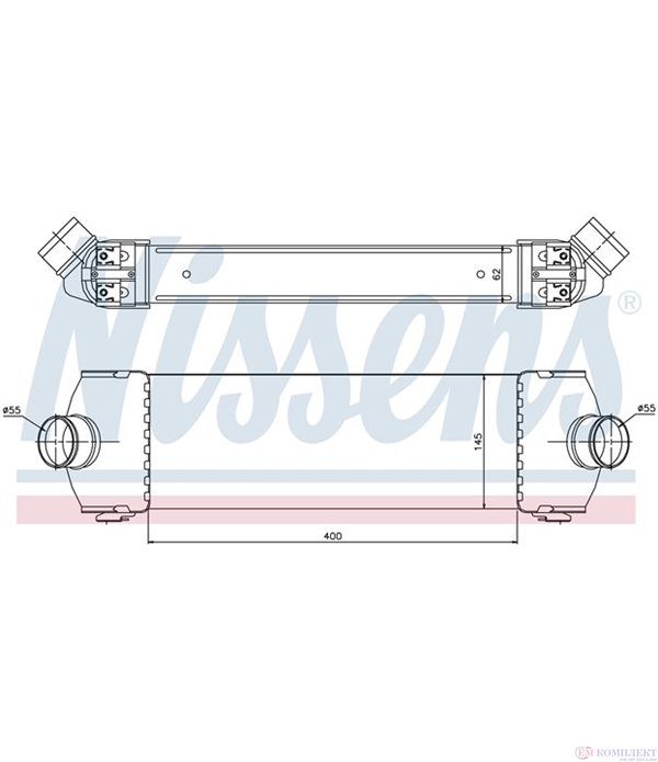 РАДИАТОР ИНТЕРКУЛЕР FORD TRANSIT (2006-) 2.4 TDCi - NISSENS