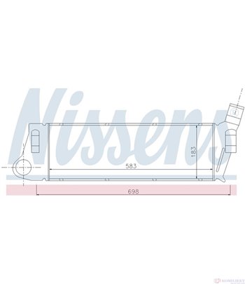 РАДИАТОР ИНТЕРКУЛЕР RENAULT MEGANE II COUPECABRIO (2003-) 1.5 dCi - NISSENS