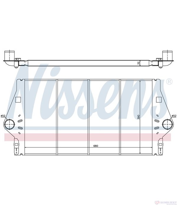 РАДИАТОР ИНТЕРКУЛЕР RENAULT ESPACE IV (2002-) 2.0 dCi - NISSENS