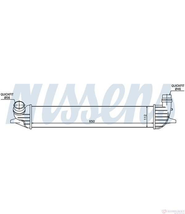 РАДИАТОР ИНТЕРКУЛЕР RENAULT LAGUNA III GRANDTOUR (2007-) 2.0 dCi - NISSENS