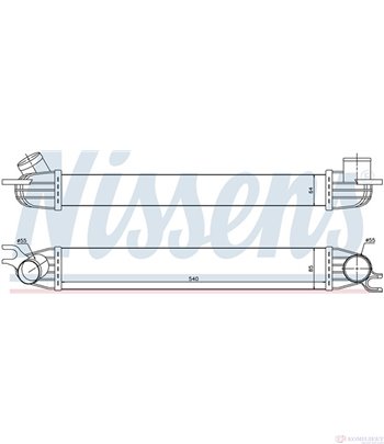 РАДИАТОР ИНТЕРКУЛЕР MINI COOPER S R57 (2007-) 1.6 - NISSENS