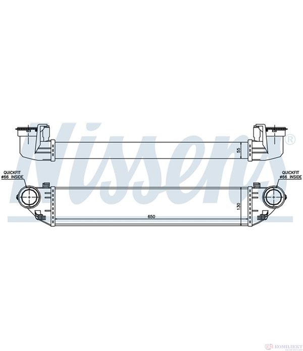 РАДИАТОР ИНТЕРКУЛЕР MERCEDES C CLASS T-MODEL S203 (2001-) C 270 CDI - NISSENS